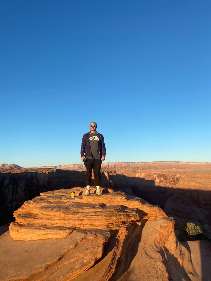 Tom at a desert canyon overlook